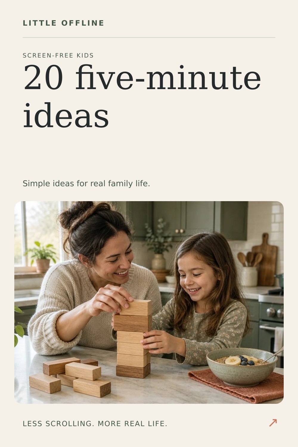 Pinterest graphic: 20 Five-Minute Activities for Busy Parents