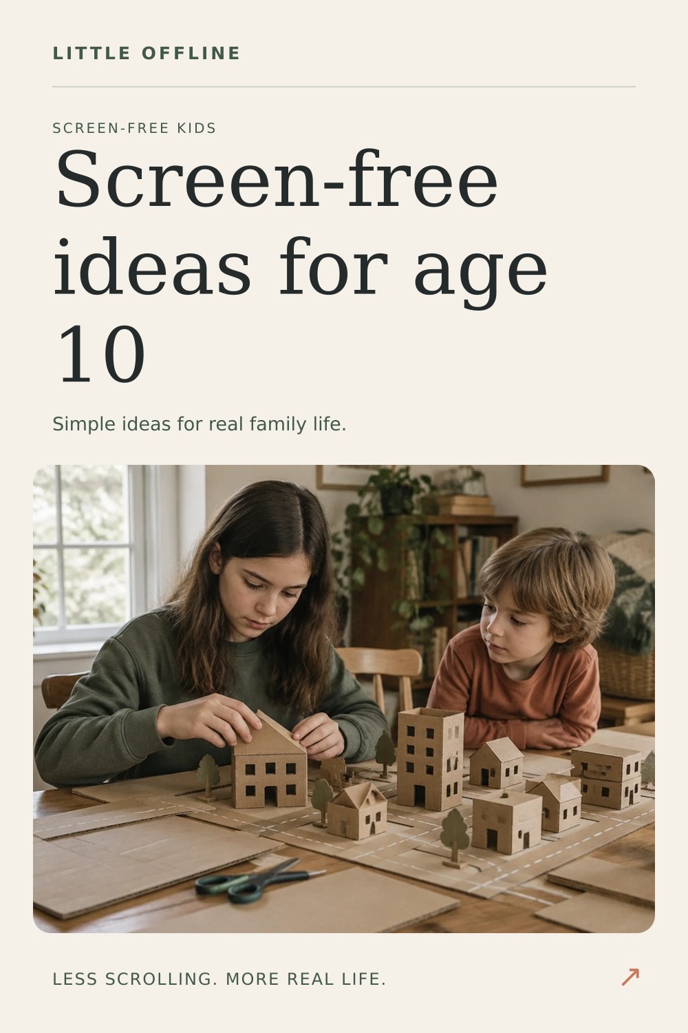 Pinterest graphic: Screen-Free Activities for 10-Year-Olds