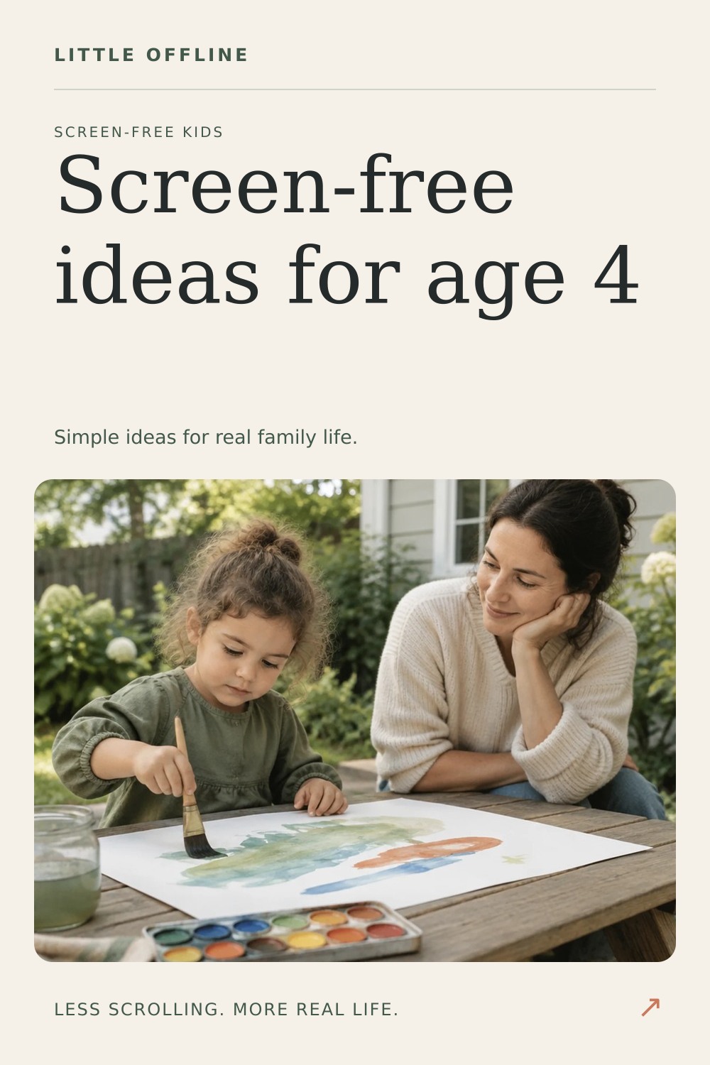 Pinterest graphic: Screen-Free Activities for 4-Year-Olds