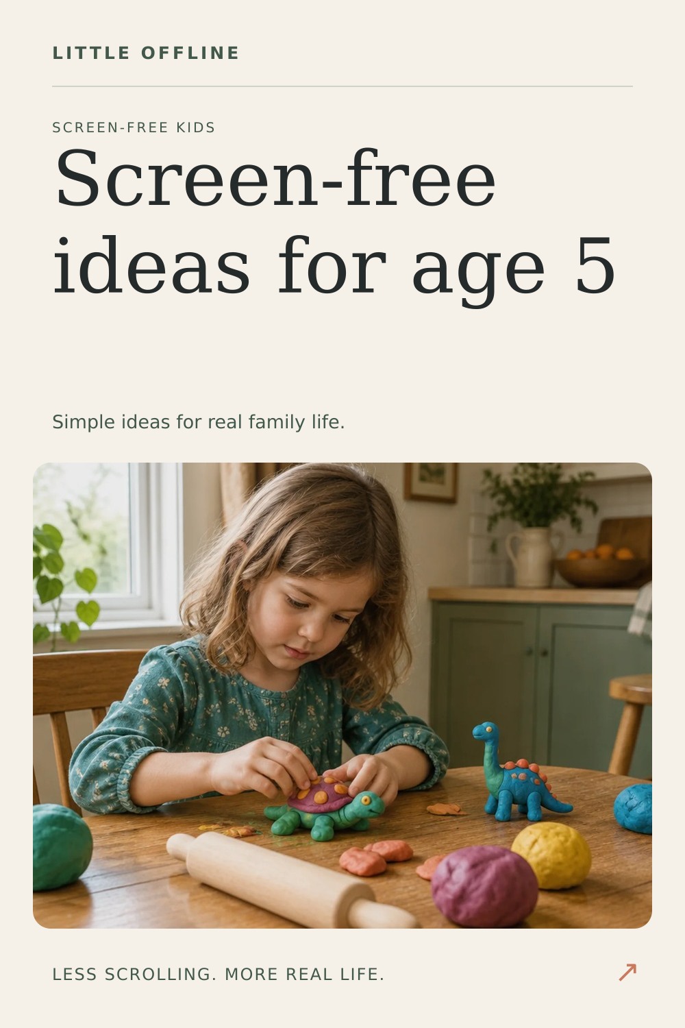 Pinterest graphic: Screen-Free Activities for 5-Year-Olds