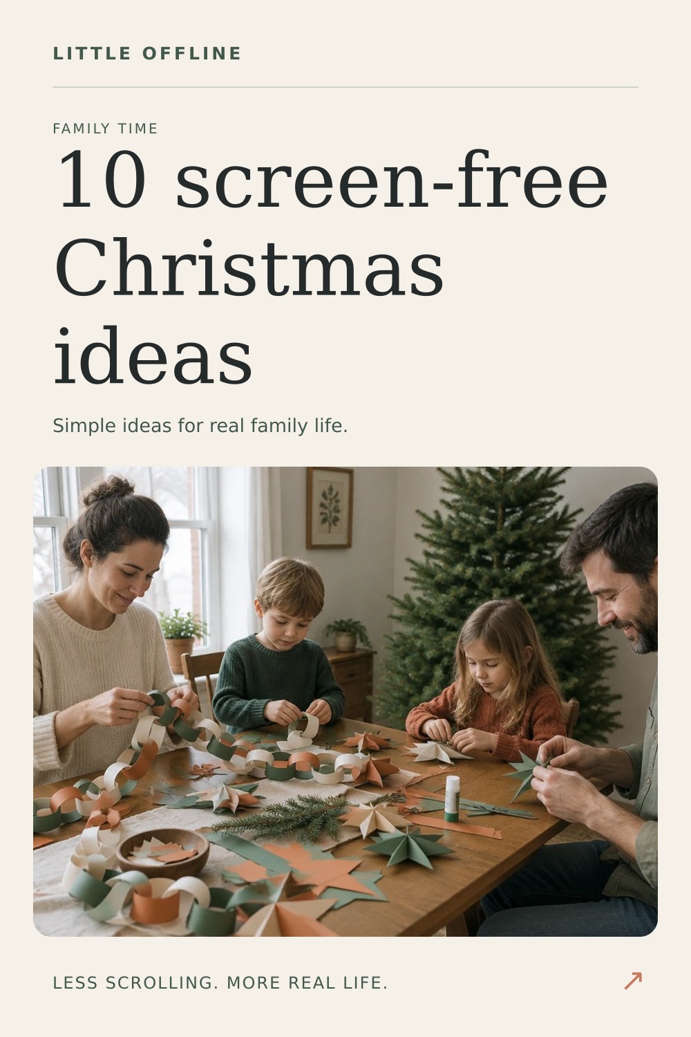 Pinterest graphic: Screen-Free Christmas Activities