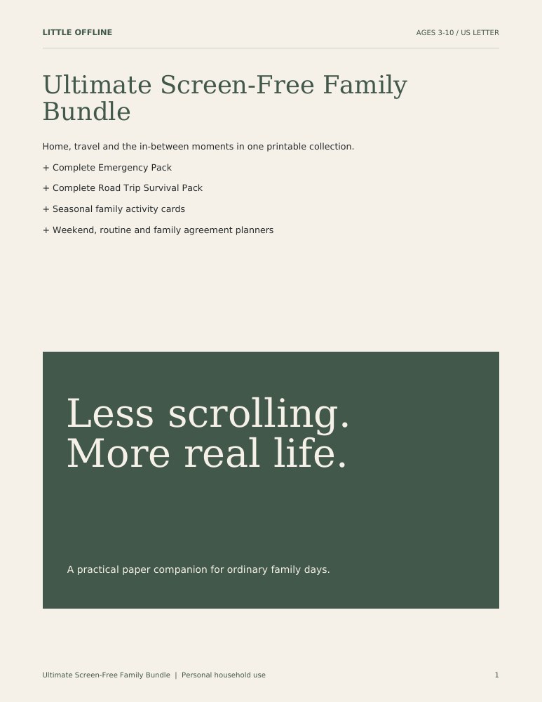Actual Ultimate Screen-Free Family Bundle sample page 1