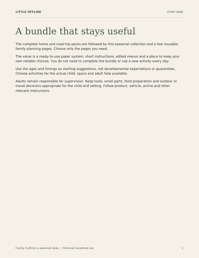 Actual Ultimate Screen-Free Family Bundle sample page 2